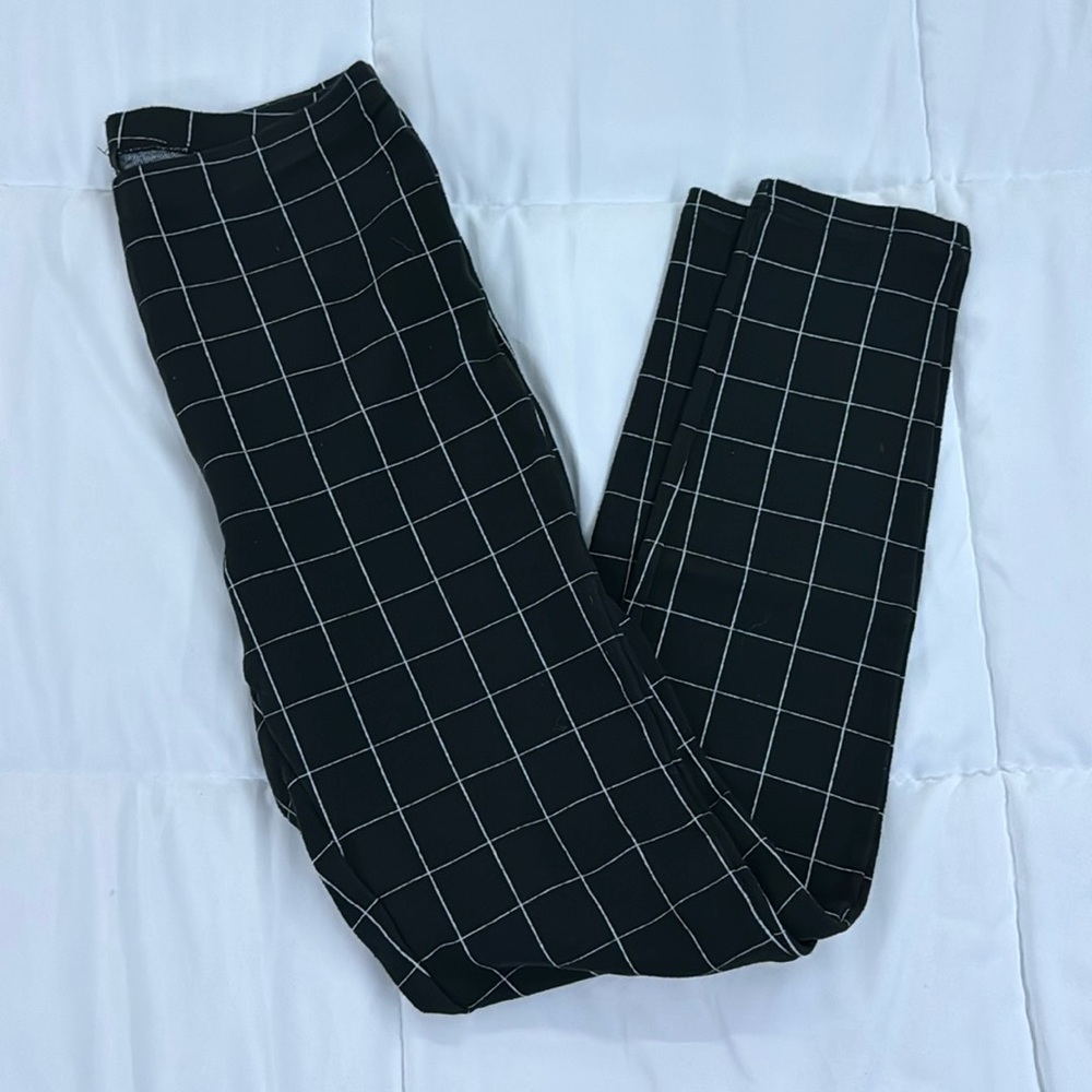 Express black and white checkered pants